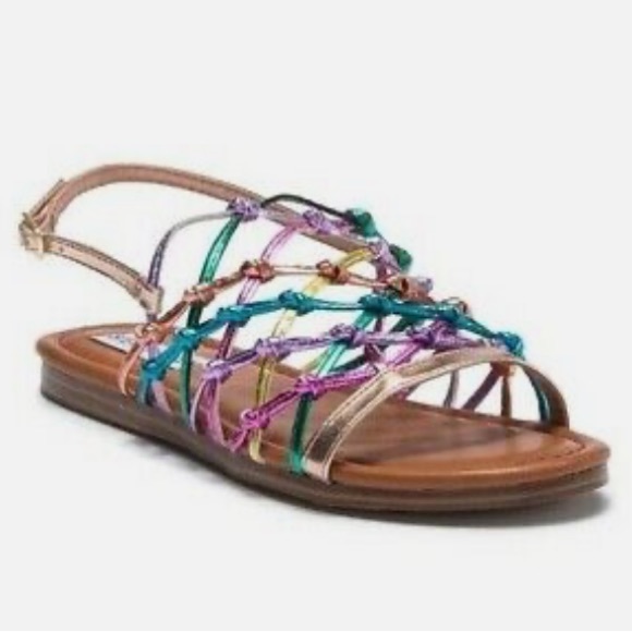 NWOT Steve Madden Multi-Color Flat Sandal - Picture 5 of 8